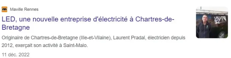 Article de presse ouest france sur LED